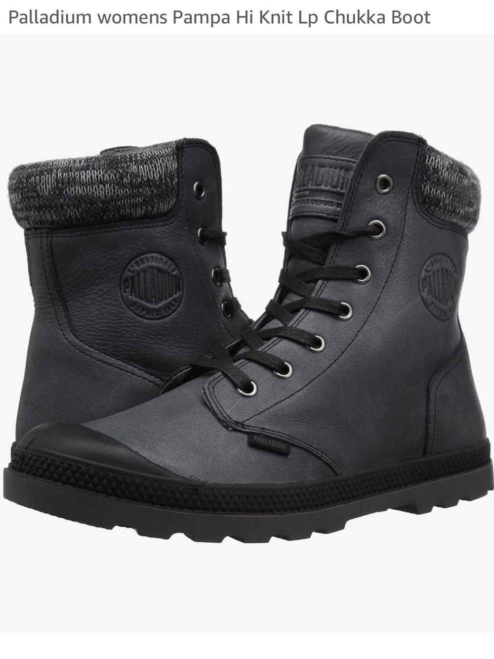 Palladium Gray Knit-Collar Lace-Up Chukka Boots SizeUS8 Like New